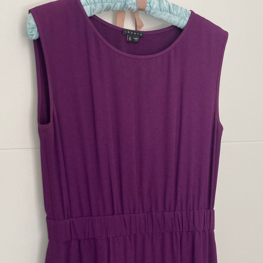 Theory purple sleeveless "Lydan" Mini Dress S, casual with pockets - Picture 7 of 12